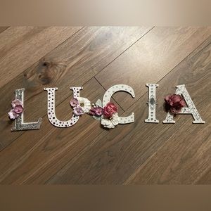 Custom name sign for wall.